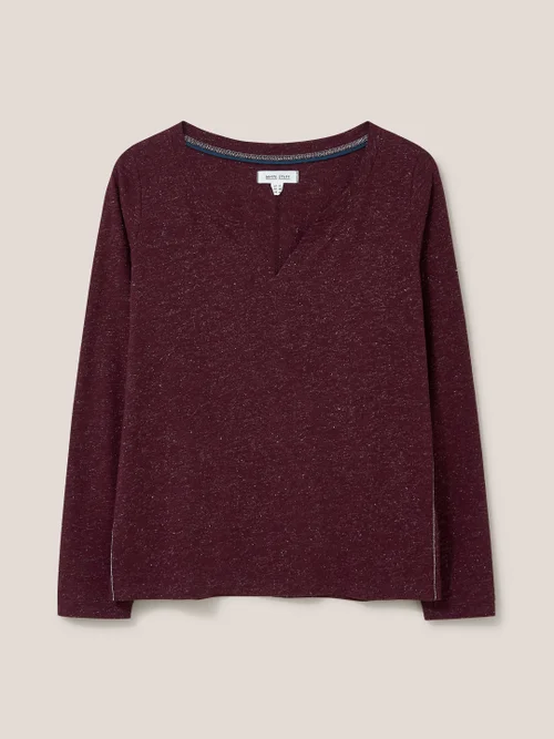 Nelly Glitzer-Langarmshirt - Dunkelviolett - 34 Bild 4