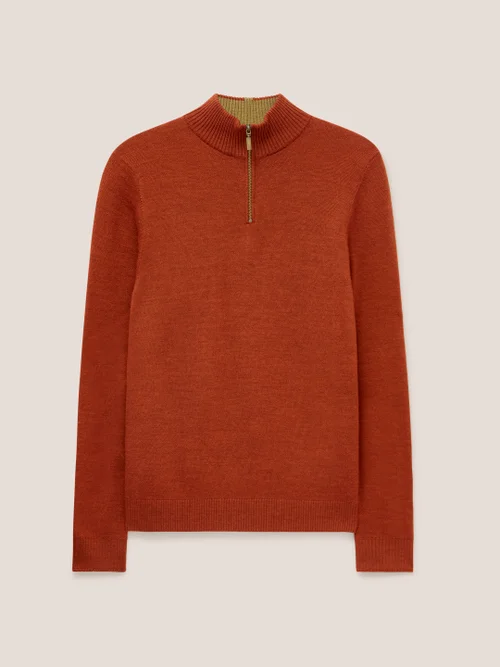 Newport Rollkragenpullover aus Merinowolle - Dunkelorange - L Bild 4