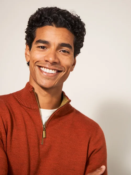 Newport Rollkragenpullover aus Merinowolle - Dunkelorange - L Bild 2