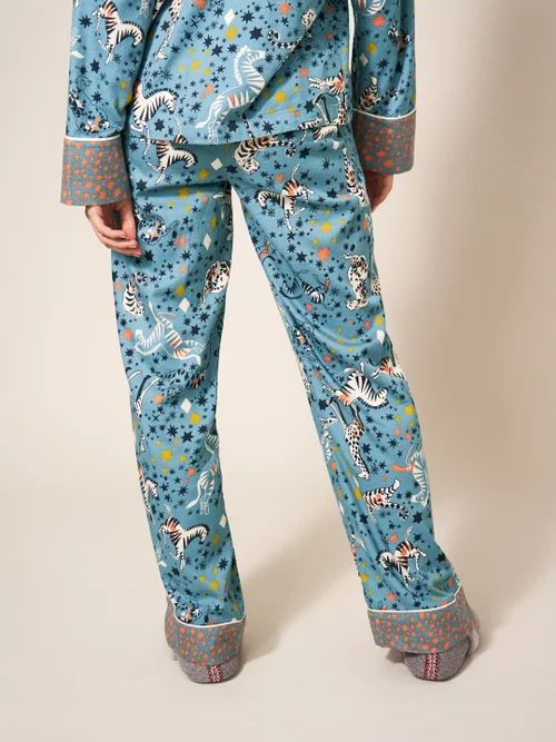 Nina Pyjamahose aus Bio-Baumwolle - Blau Mehrfarbig - L Bild 3