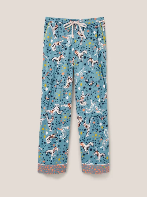 Nina Pyjamahose aus Bio-Baumwolle - Blau Mehrfarbig - L Bild 4