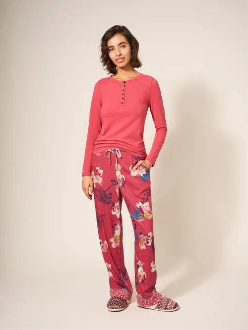 Nina Pyjamahose aus Bio-Baumwolle - Pink Mehrfarbig - L Bild 1