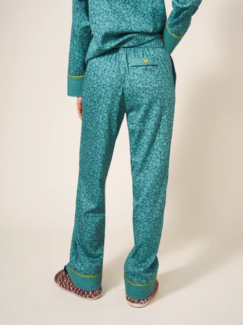 Nina Pyjamahose aus Bio-Baumwolle - Blaugrün Mehrfarbig - L Bild 3