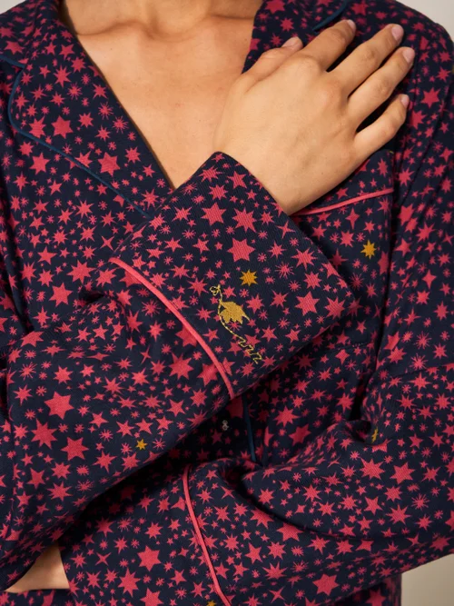 Nina Pyjamatop aus Bio-Baumwolle - Marineblau Mehrfarbig - L Bild 2