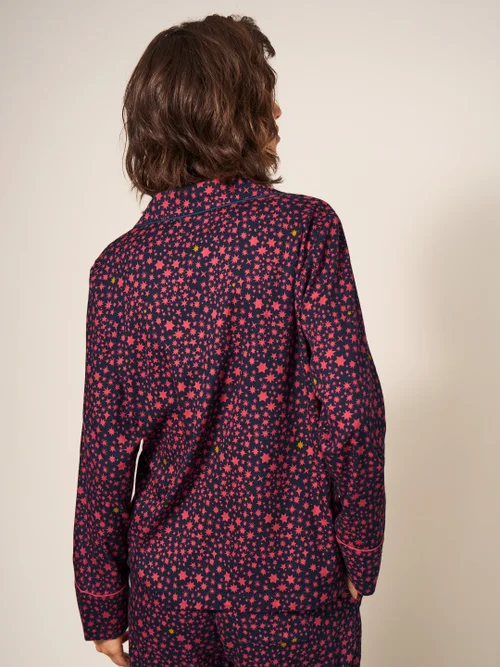 Nina Pyjamatop aus Bio-Baumwolle - Marineblau Mehrfarbig - L Bild 3