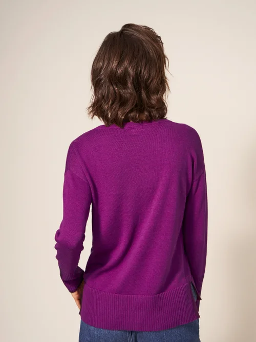 Olive Pullover - Dunkel-Pink - 34 Bild 3