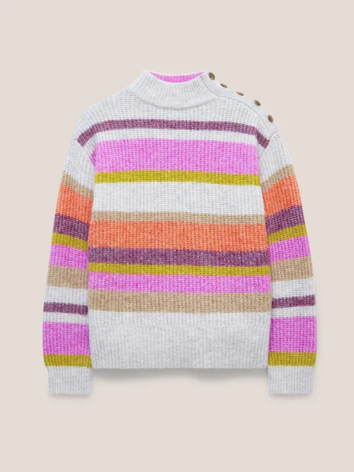 Pullover mit Regenbogenstreifen - Natur Mehrfarbig - 34 Bild 4