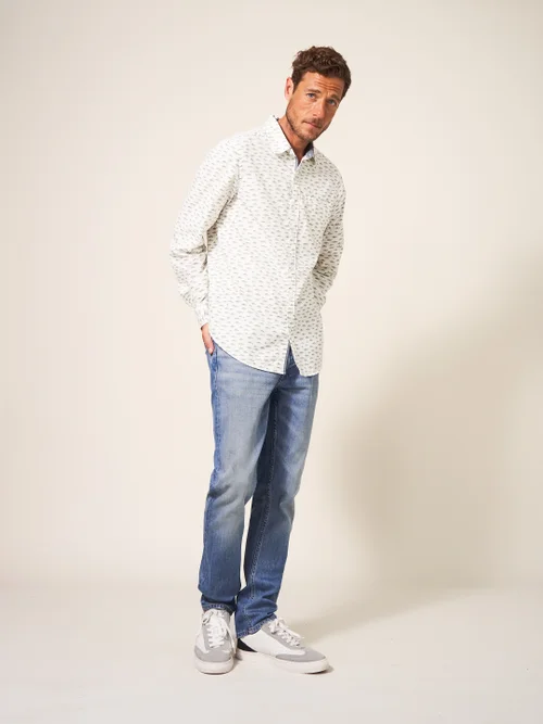 River Hemd mit Fisch-Print - Natur Mehrfarbig - L Bild 1