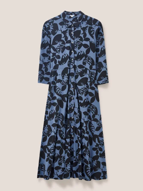 Rua Blusenkleid aus Jersey - Blauer Aufdruck - 38 Bild 4