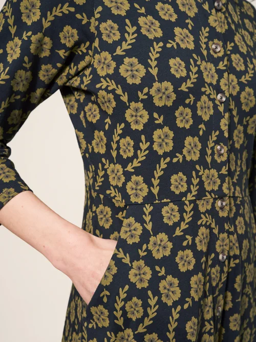 Rua Blusenkleid aus Jersey - Grüner Aufdruck - 38 Bild 2