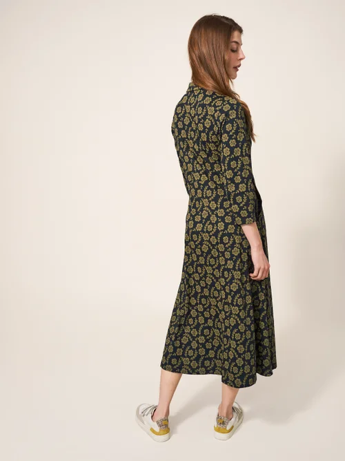 Rua Blusenkleid aus Jersey - Grüner Aufdruck - 38 Bild 3