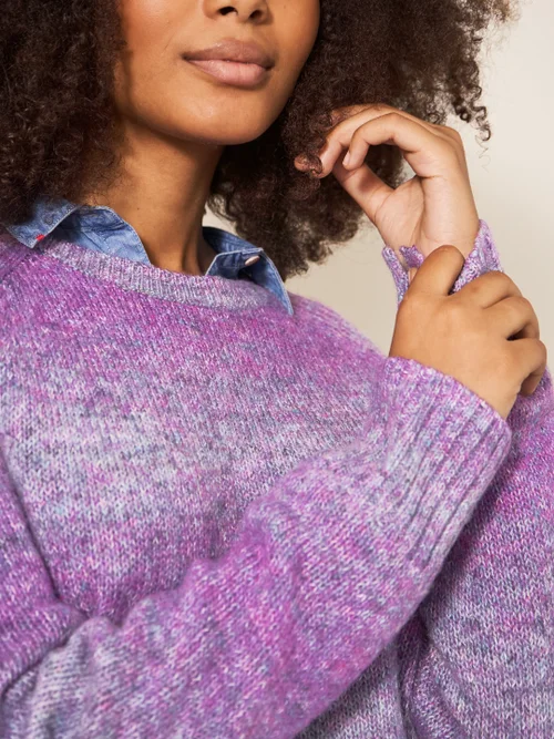 Space Dye Pullover - Lila Mehrfarbig - 34 Bild 2