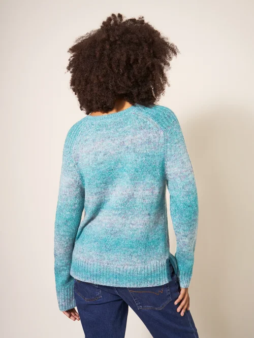 Space Dye Pullover - Blaugrün Mehrfarbig - 34 Bild 3