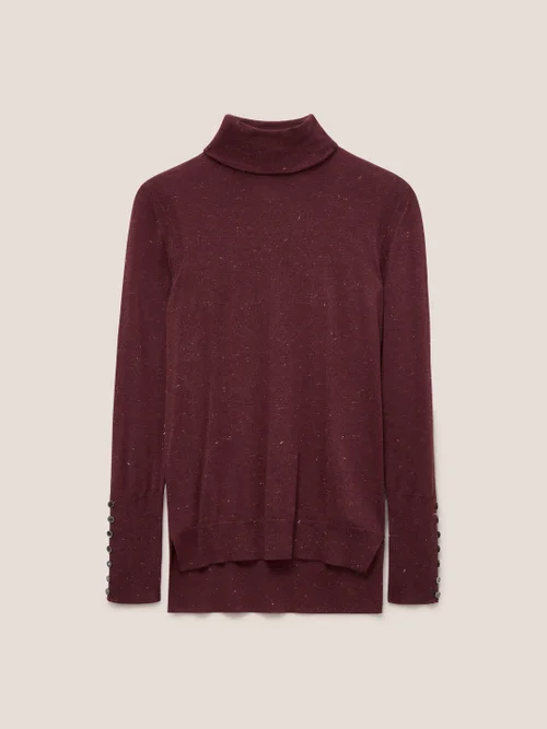 Glitzer-Rollkragenpullover - Dunkelviolett - 34 Bild 4