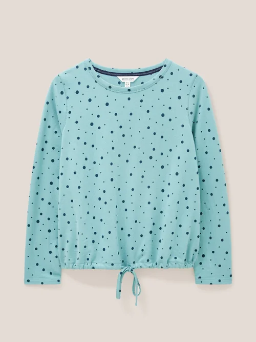 Tara Top mit Bindesaum - Blaugrün Mehrfarbig - 34 Bild 4