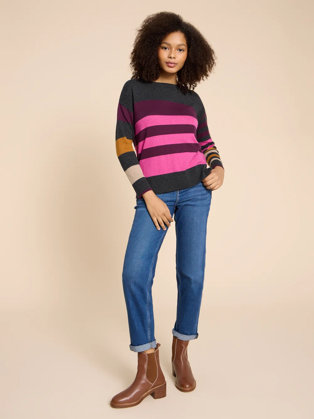 Urban Pullover mit Colour-Block-Design - Grau Mehrfarbig - 34 Bild 1