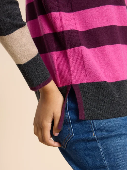 Urban Pullover mit Colour-Block-Design - Grau Mehrfarbig - 34 Bild 2