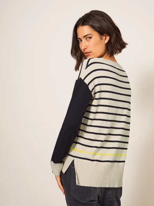 Urban Pullover mit Herzmotiv - Natur Mehrfarbig - 34 Bild 3