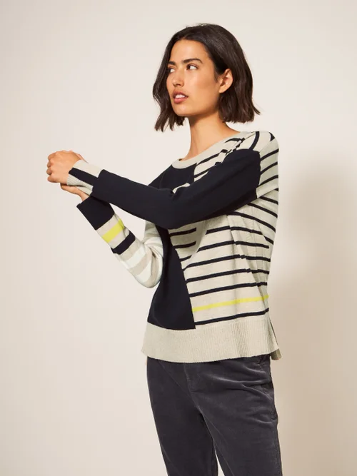 Urban Pullover mit Herzmotiv - Natur Mehrfarbig - 34 Bild 1