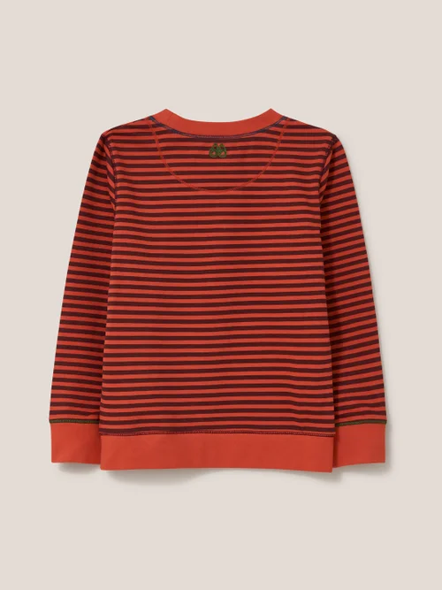Betta Gestreiftes Sweatshirt - Rot 3-4 Bild 3