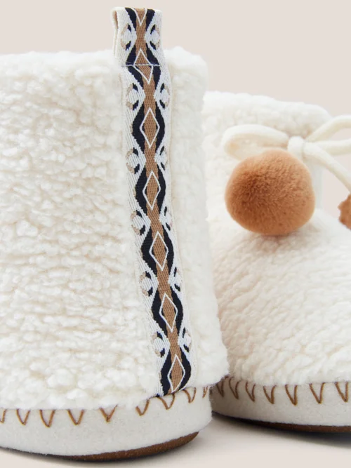 Hausschuhe aus Teddyfell - Natur - L Bild 3