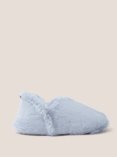 Hausschuhe aus Webpelz mit geschlossener Ferse - Blau - 36 Bild 1