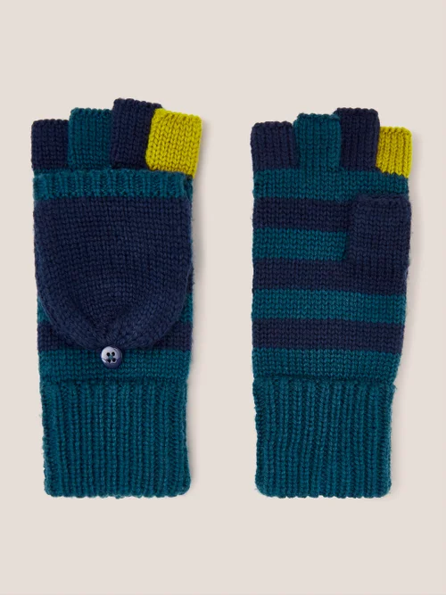 Knitted Flip Mitt - Marine Einheitsgröße Bild 3
