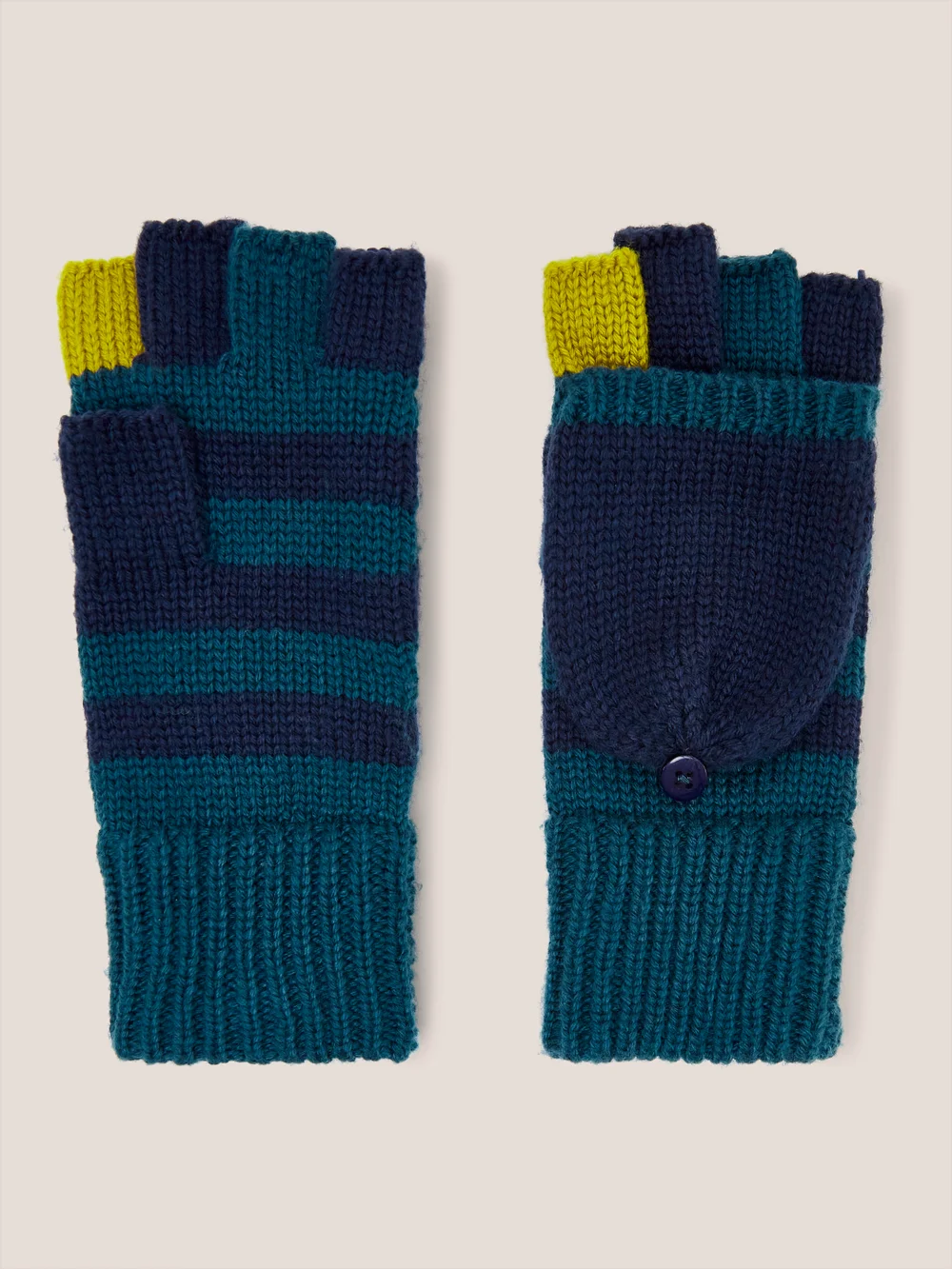 Knitted Flip Mitt - Marine Einheitsgröße Bild 1