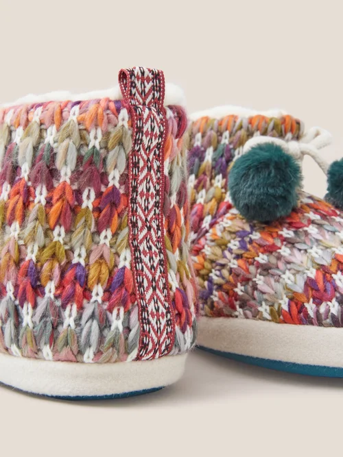 Gestrickte Hausschuhe - Natur - L Bild 3