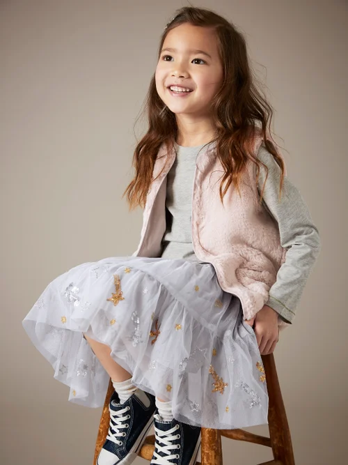 Naomi Bestickter Tüllrock - Weiß -3-4 Bild 1