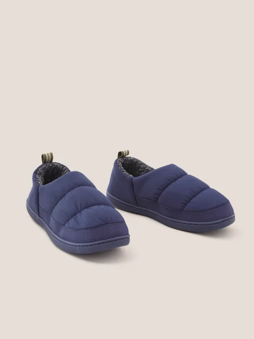 Puffer Hausschuhe aus Nylon - Marine- L Bild 2
