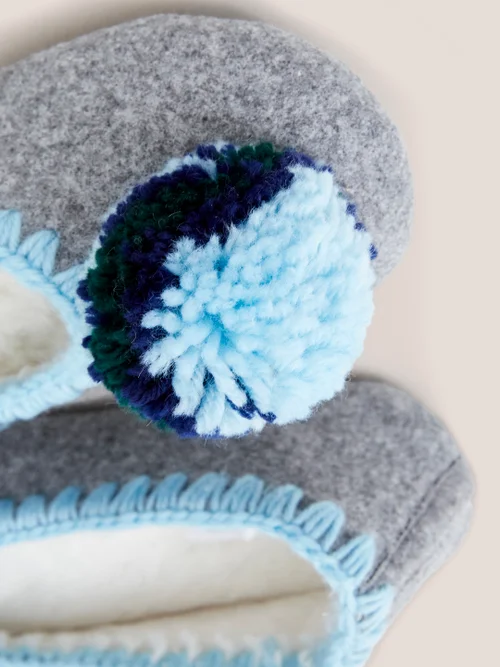 Filzballerinas mit PompomsFilzballerinas mit Pompoms - Grau - 36 Bild 3