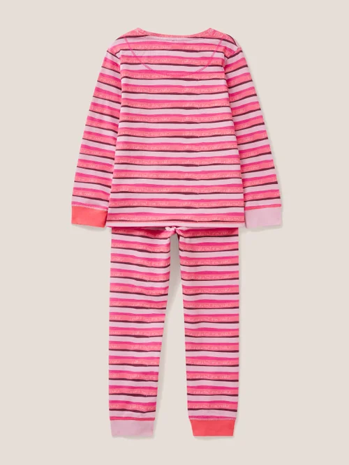 Gestreifter Pyjama- Rosa - 3-4 Bild 3