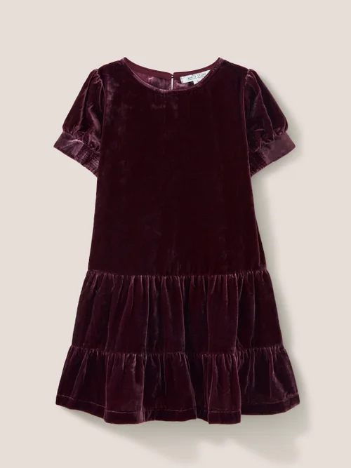Partykleid aus Samt - Rot - 3-4 Bild 1