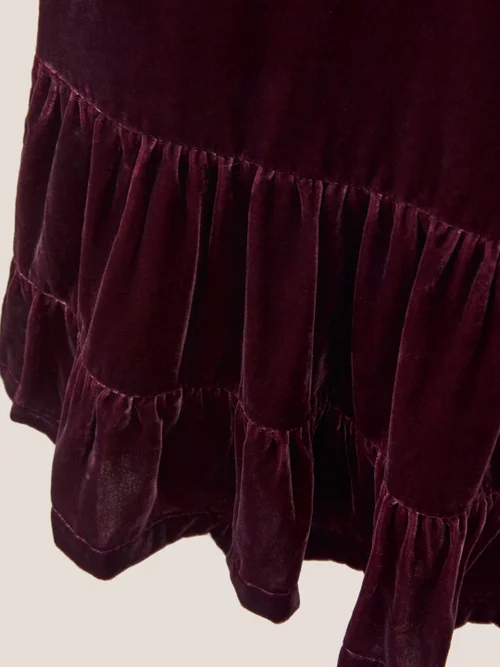Partykleid aus Samt - Rot - 3-4 Bild 2