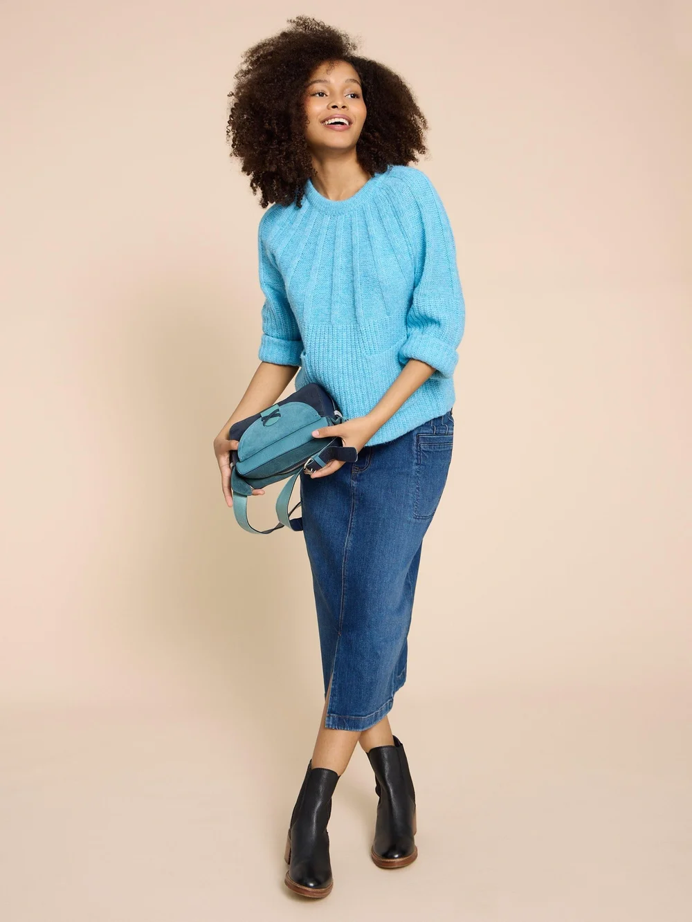 Clover Pullover - Mid Blue - 38 Bild 1