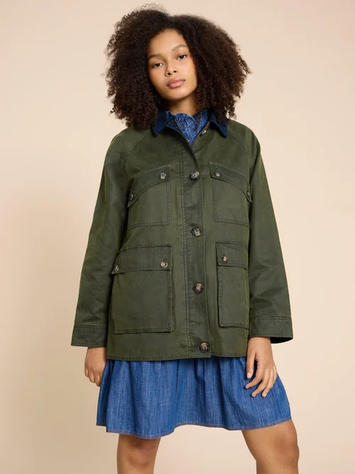 Juniper Baumwolljacke - Khaki Grn - 38 Bild 2