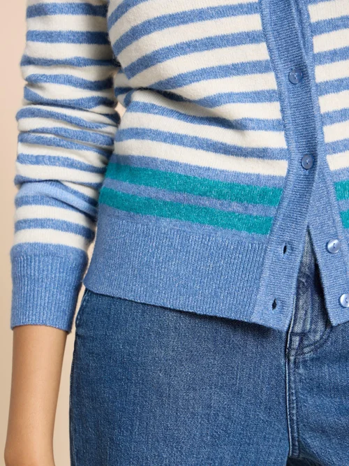 Peony Strickjacke mit Kragen - Blue Mlt - 38 Bild 3