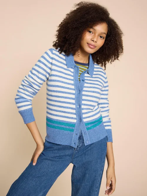 Peony Strickjacke mit Kragen - Blue Mlt - 38 Bild 2