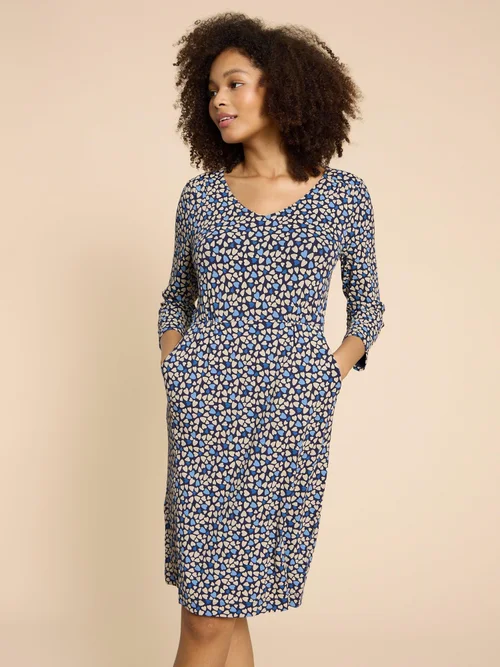 Tallie EcoVero Jerseykleid - Blue Pr - 48/R Bild 3