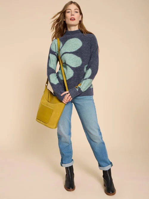 Celia Pullover mit hohem Kragen - Blue Mlt - 38 Bild 2
