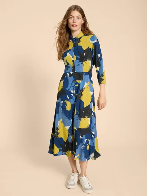 Rua Blusenkleid aus Jersey - Blue Pr - 34/R Bild 3