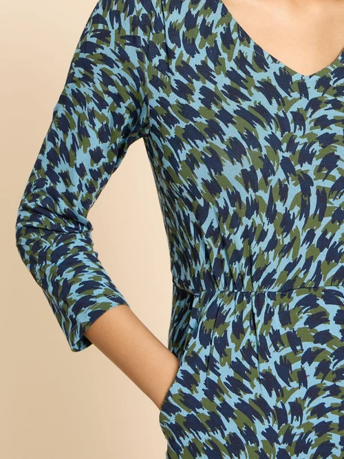 Tallie EcoVero Jerseykleid - Teal Pr - 38/R Bild 3