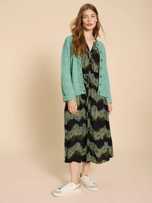 Clover Strickjacke - Mid Green - 38 Bild 3