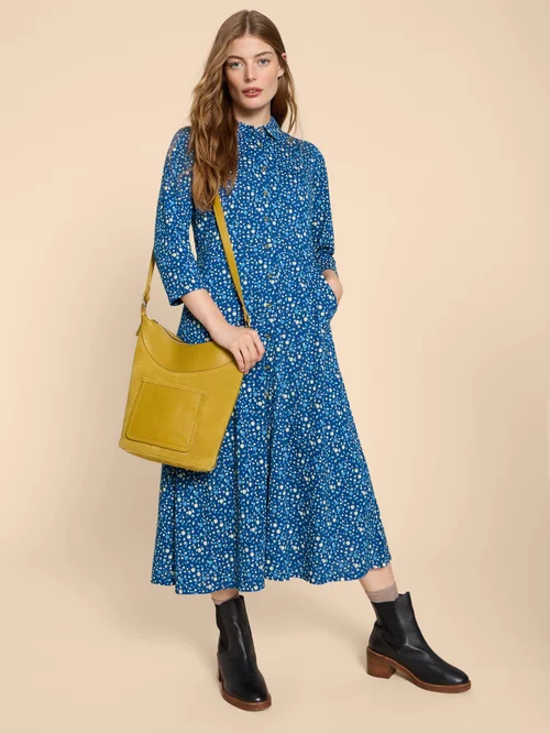 Rua Blusenkleid aus Jersey - Navy Pr - 38/R Bild 2