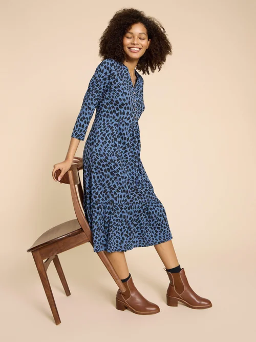 Naya Jerseykleid - Blue Pr - 38/R Bild 1