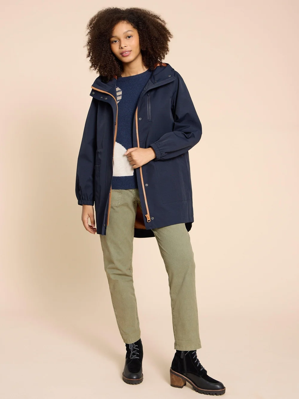 Zoe Wasserdichter Mantel - Dark Navy - 38 Bild 1