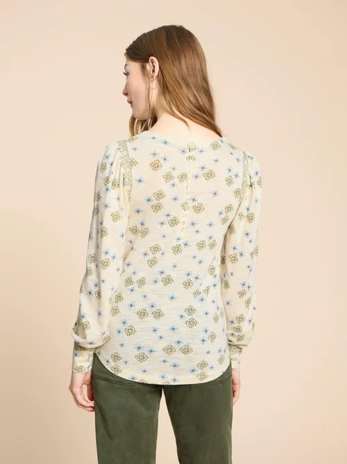 Blake Bluse mit Puffärmeln - Ivory Mlt - 52 Bild 4