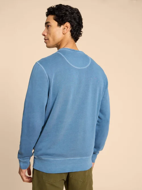 Sweatshirt mit Rundhalsausschnitt - Mid Blue - L Bild 4