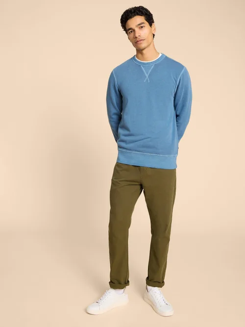 Sweatshirt mit Rundhalsausschnitt - Mid Blue - L Bild 2